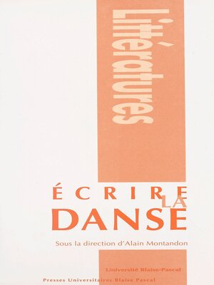 cover image of Écrire la danse